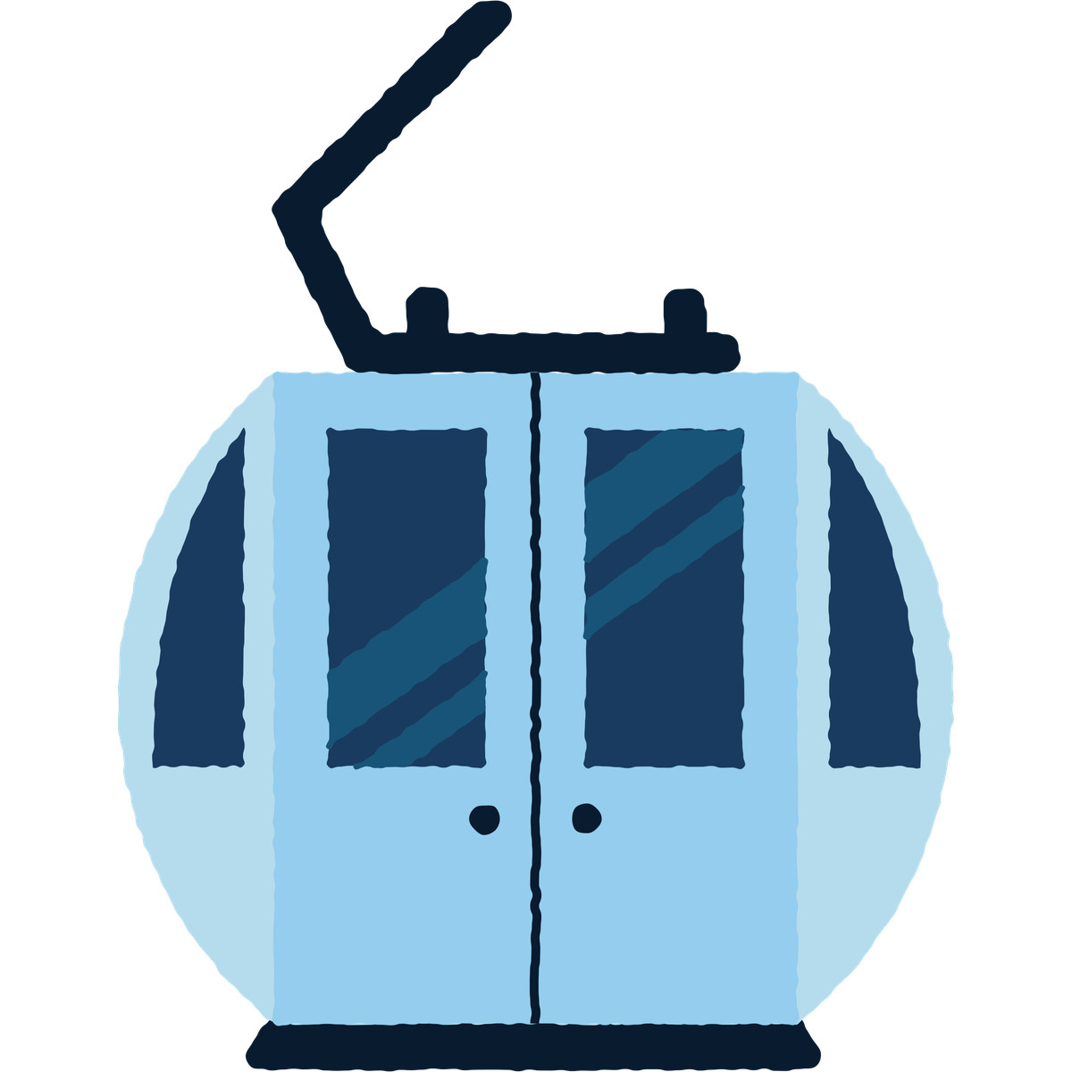 Ilustração de Ski lift cabin em no estilo Cherry para baixar em PNG, SVG