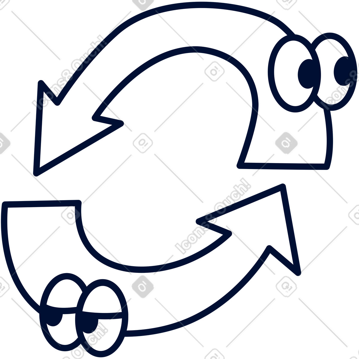 Continuous improvement cycle illustration in Blink style download in PNG, SVG