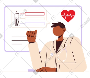 Consulta médica com prontuário médico PNG, SVG