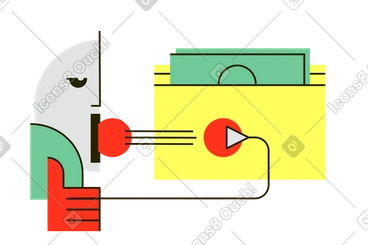 Process of payment and abstract character PNG, SVG