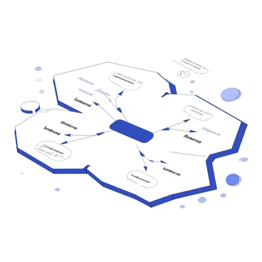 A mind map spread out on the floor, featuring various interconnected diagrams and keywords designed for easy revision. The mind map includes multiple branches radiating from a central idea, with each branch labeled with clear keywords. The diagrams depict concepts visually, with arrows illustrating connections between topics. The layout is organized and systematic, providing an efficient overview for study purposes.