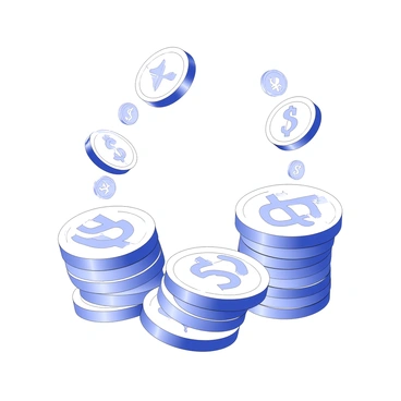 Stacks of coins are situated in a dynamic arrangement. The coins are detailed, showcasing intricate designs and varying sizes. From the top of each stack, streams of digital tokens are emerging, flowing in a smooth and fluid motion. These tokens appear as glowing symbols, with distinct shapes representing various digital currencies. The transition from coins to tokens creates a visual contrast, illustrating the transformation from physical currency to digital form. The background enhances the focus on the coins and tokens, emphasizing their significance in this transformative process.