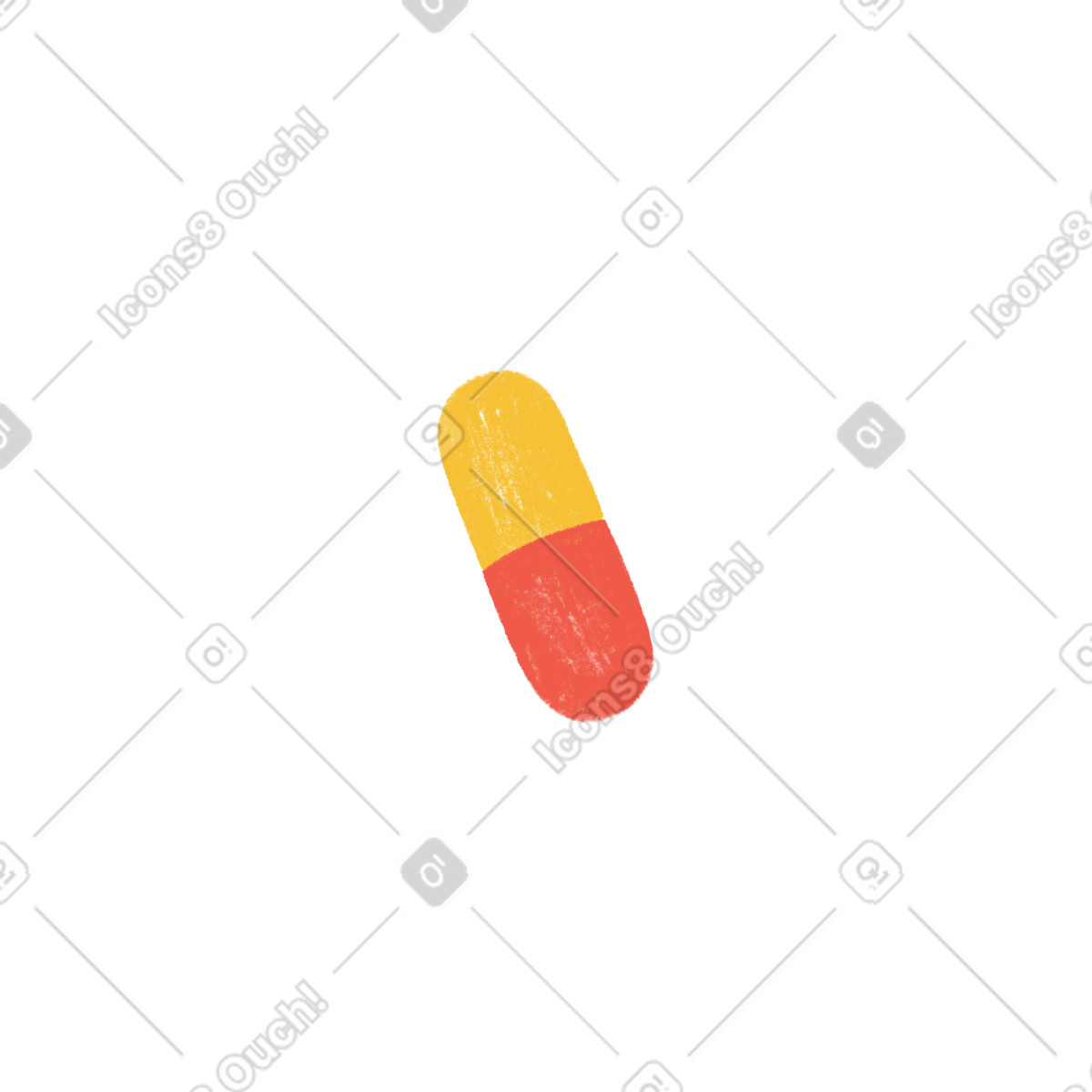 Red yellow pill illustrazione in stile Tutti scarica in PNG, SVG