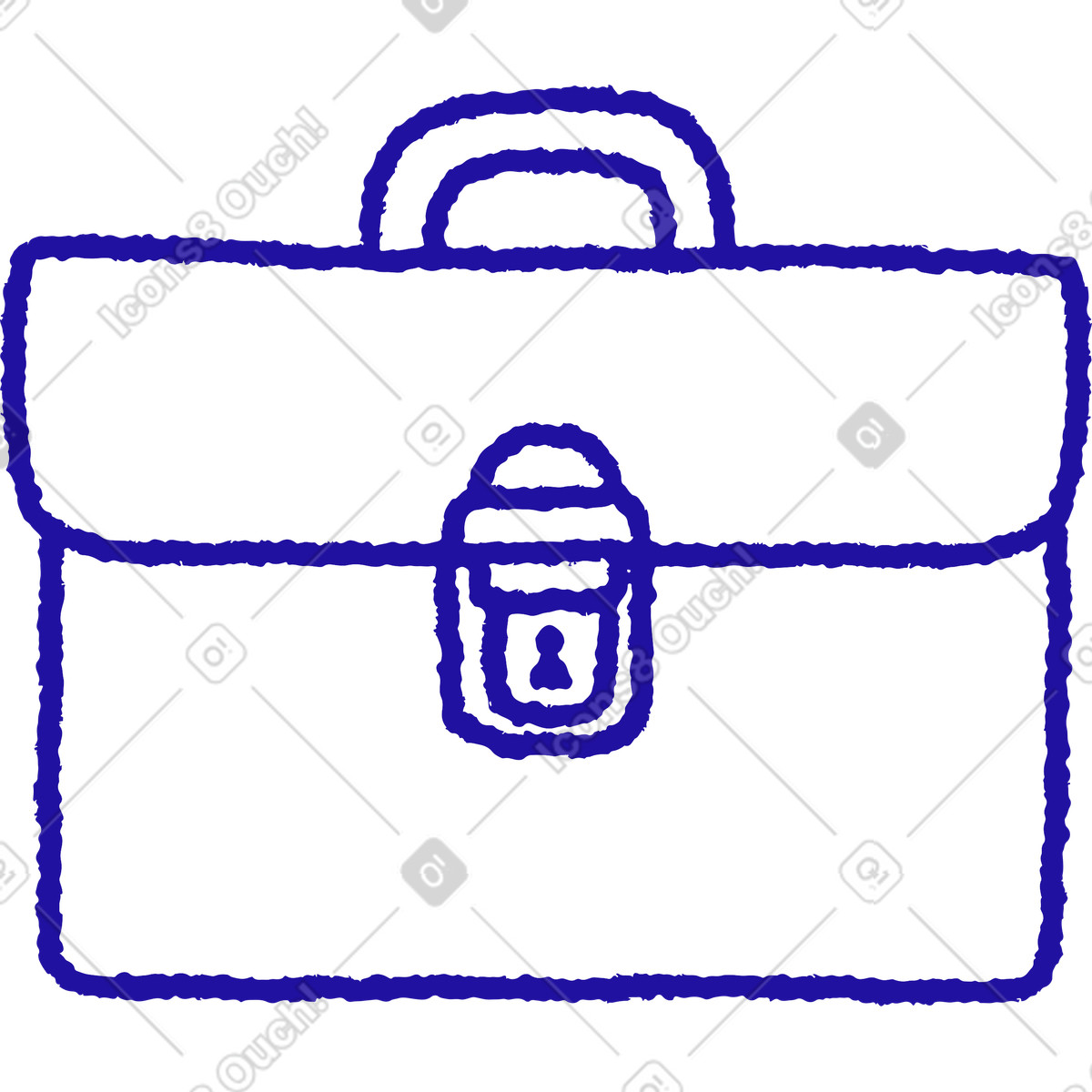 Briefcase illustration in Whimsy style download in PNG, SVG
