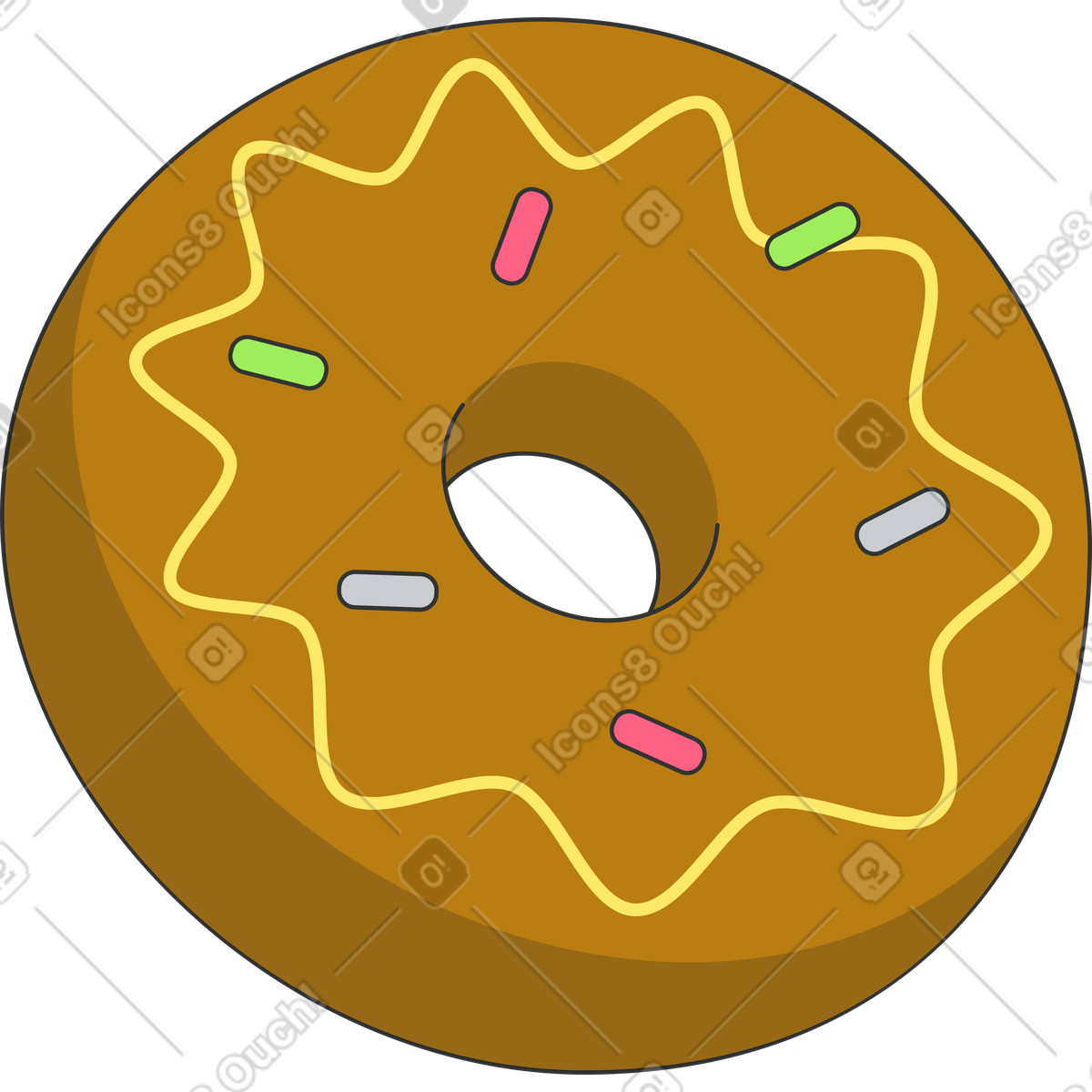 Ilustración Rosquilla en estilo Kit a descargar en PNG y SVG