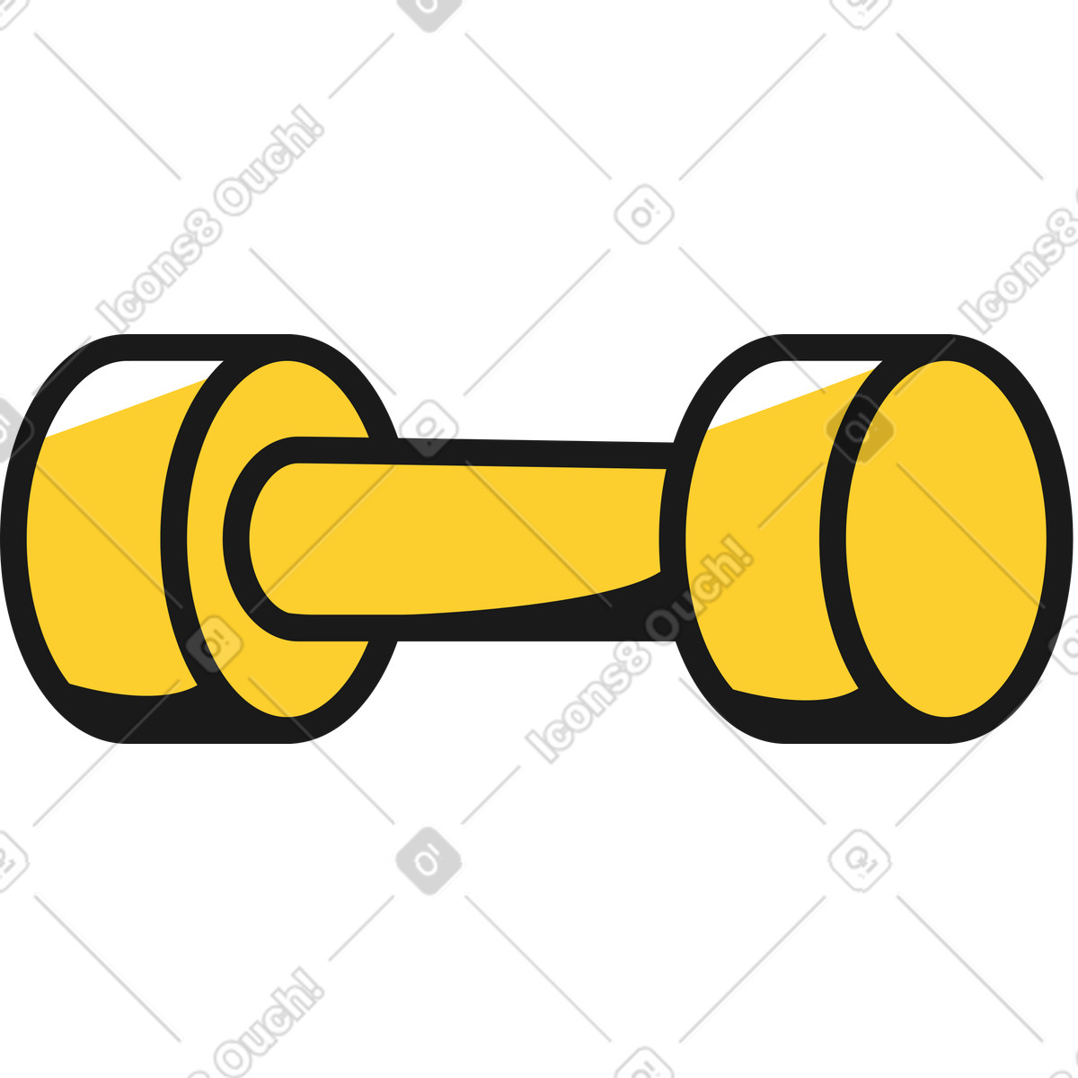 下载 Taxi 风格的 哑铃 插画，支持 PNG、SVG 格式