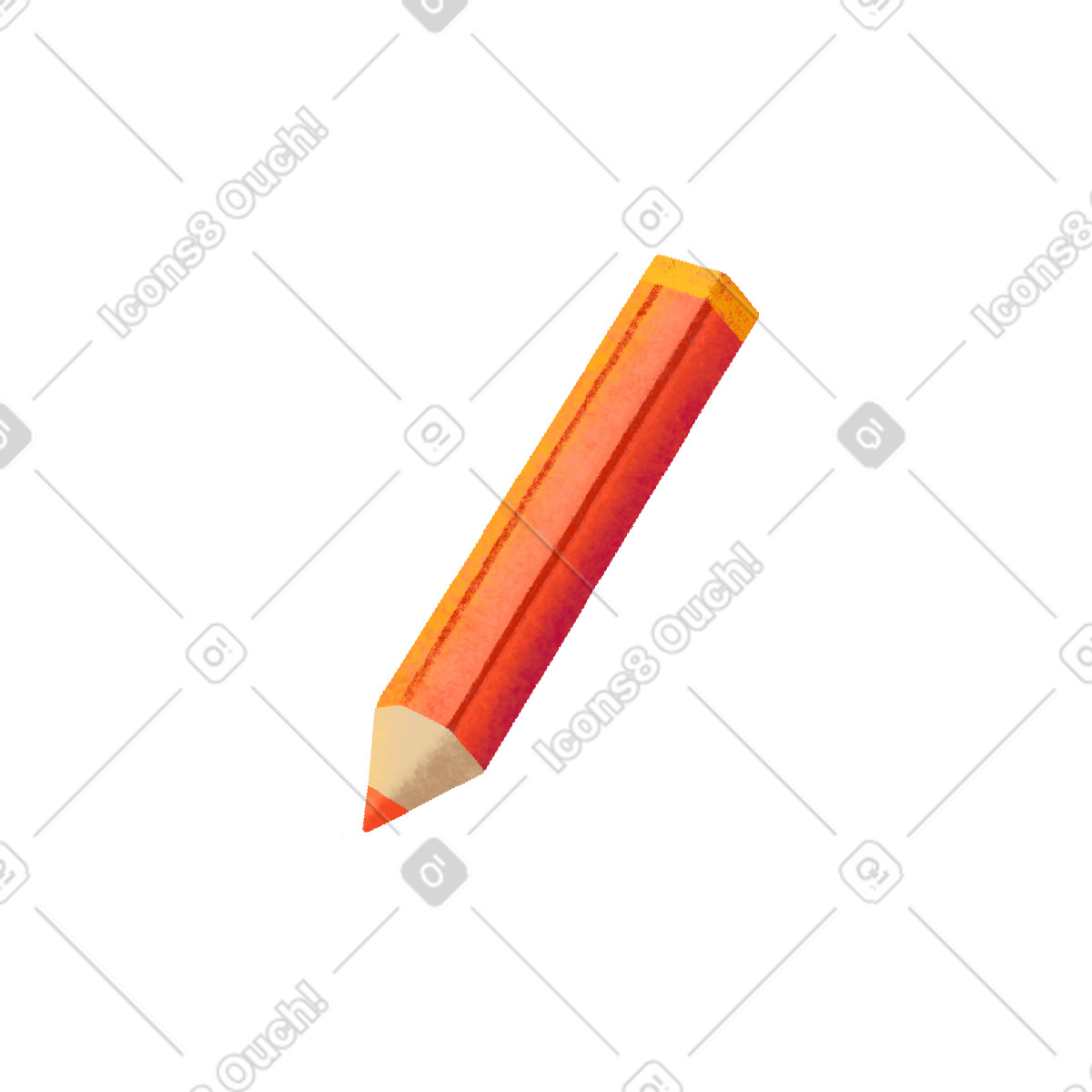 Illustration Red pencil dans le style Gleam à télécharger aux formats PNG, SVG