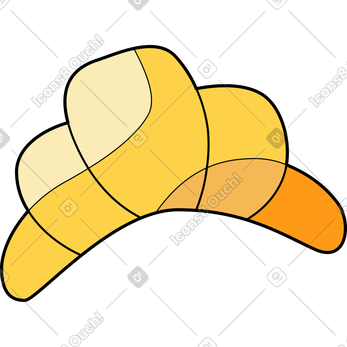 Ilustración Cuerno en estilo Surr a descargar en PNG y SVG