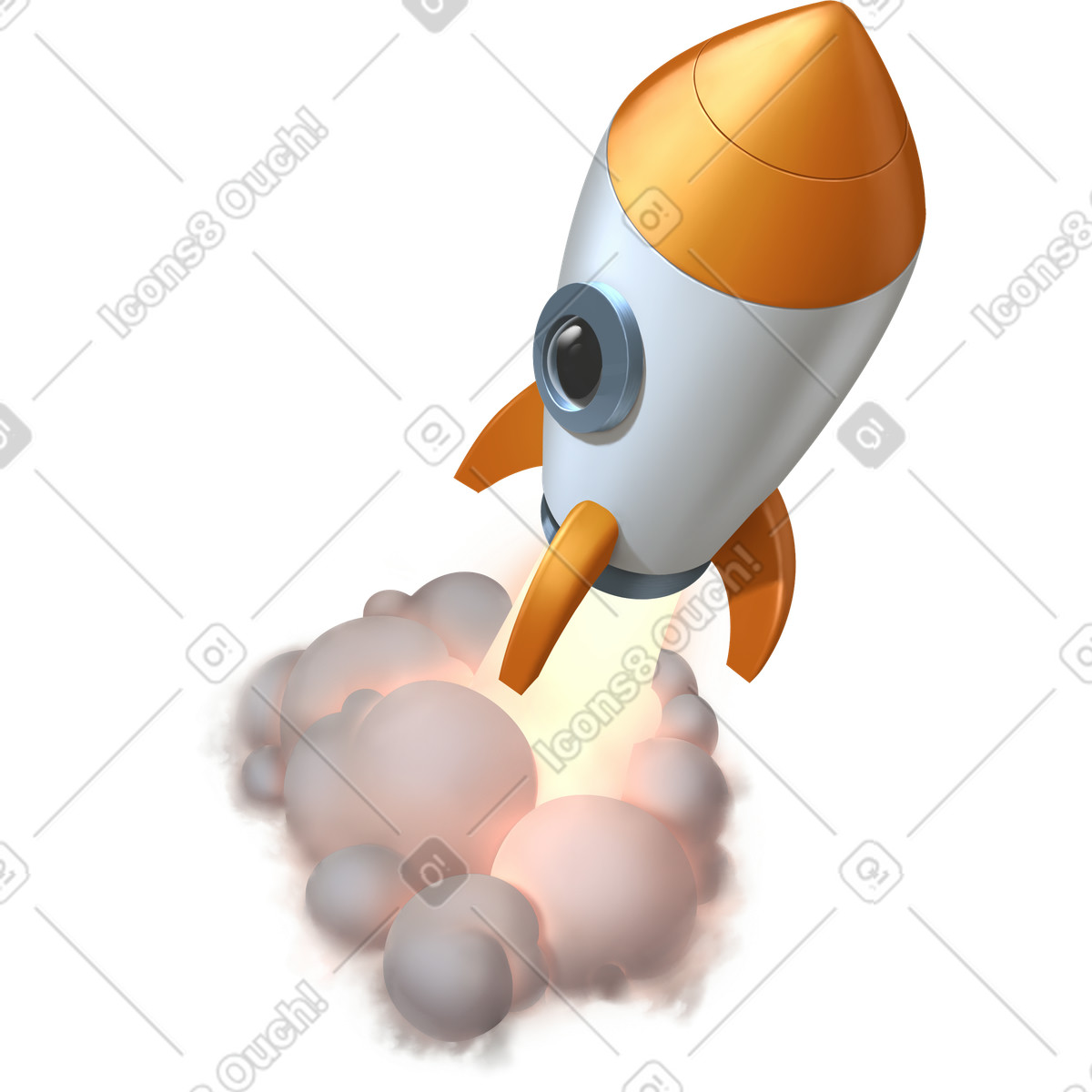 Ilustração de Rocket with trace em no estilo Props para baixar em PNG, SVG