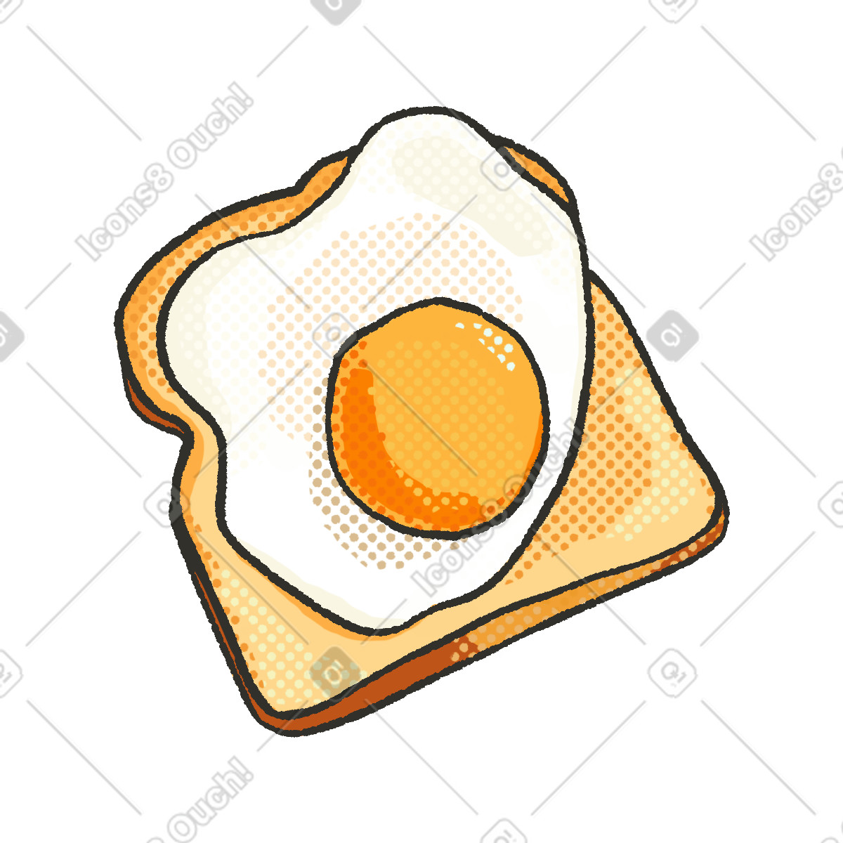 Ilustração de Egg sandwich em no estilo Dots para baixar em PNG, SVG