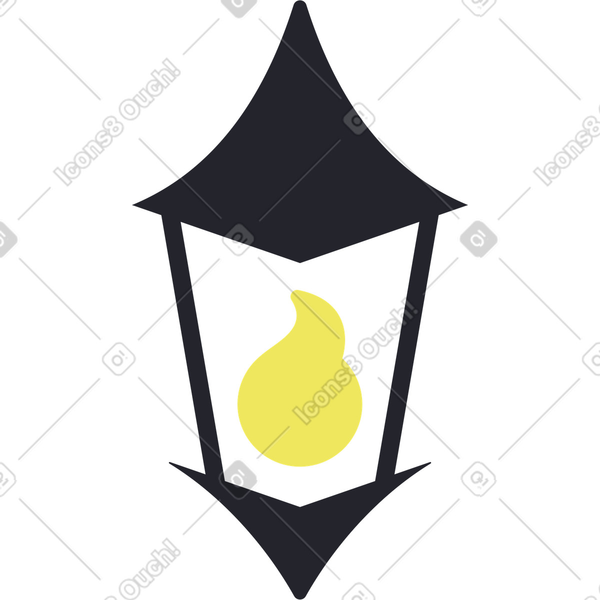 Ilustração de Lâmpada parede em no estilo Boba para baixar em PNG, SVG