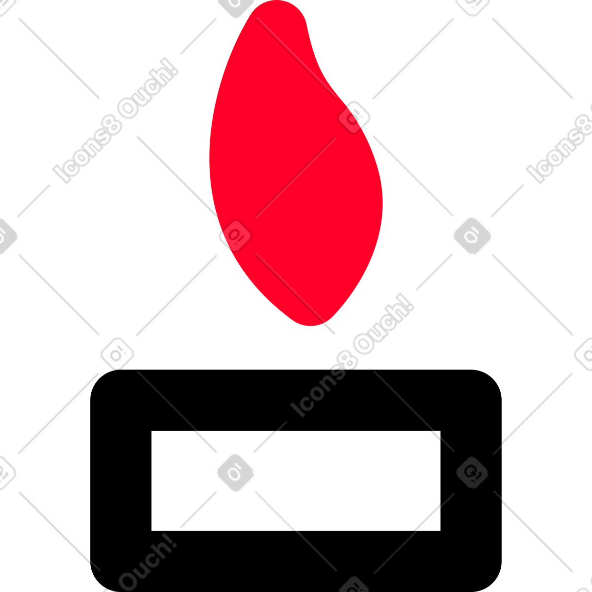 Ilustración Vela en estilo Transistor a descargar en PNG y SVG