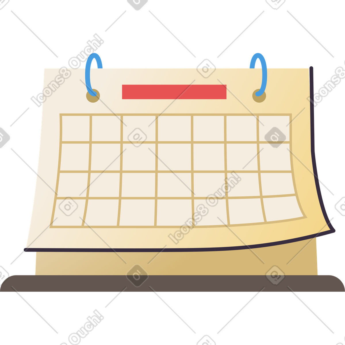 Ilustração de Calendário em no estilo Pale para baixar em PNG, SVG