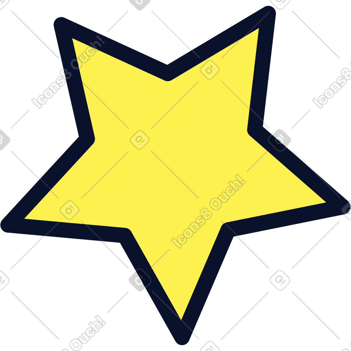 Stern-Illustration im Flexy-Stil als Download in PNG, SVG
