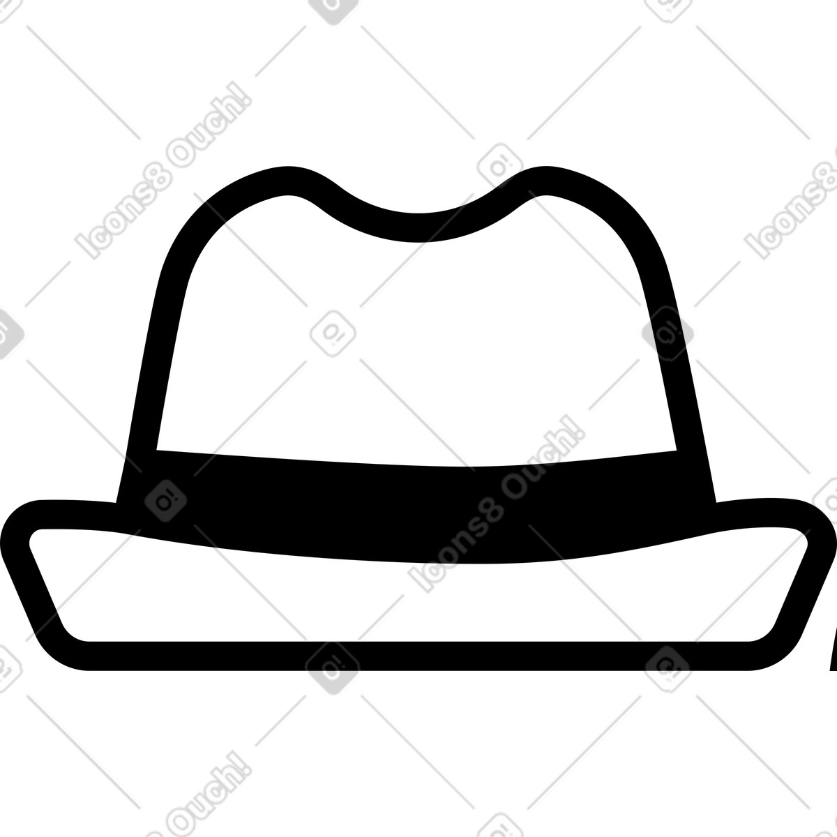 Illustration Chapeau de touriste dans le style Transistor à télécharger aux formats PNG, SVG
