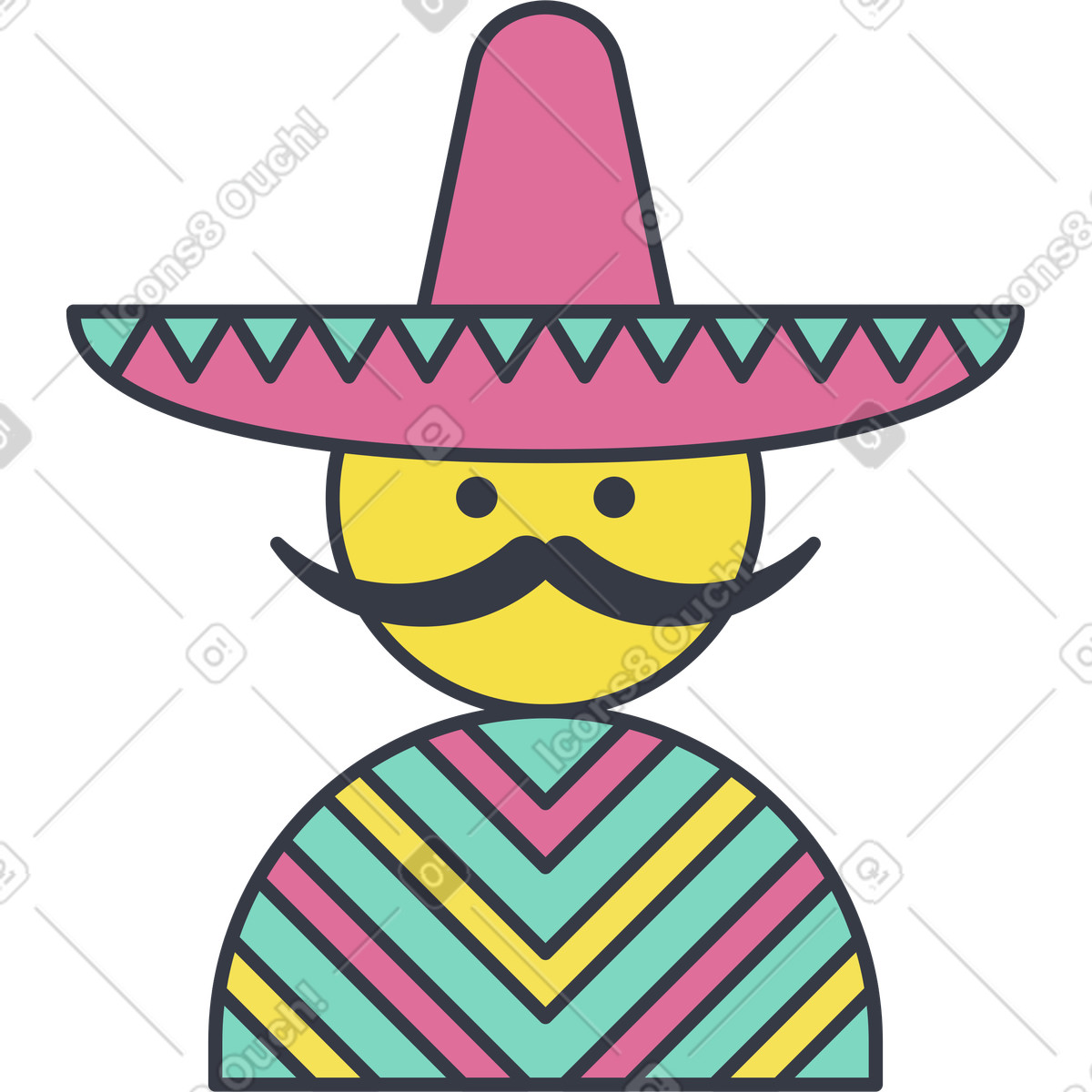 Illustration Mexicain dans le style Abstract à télécharger aux formats PNG, SVG