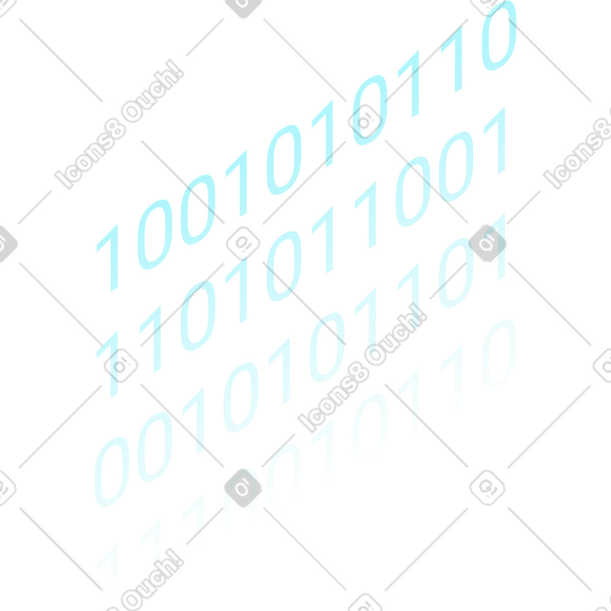 Quantum スタイルの Binary code background representing digital data and information technology concept のイラストをPNG、SVG形式でダウンロード