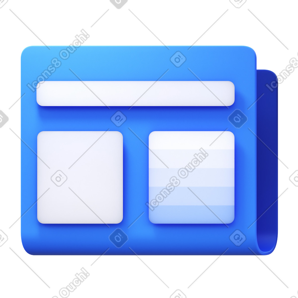 Newspaper illustration in 3D Fluency style download in PNG, SVG