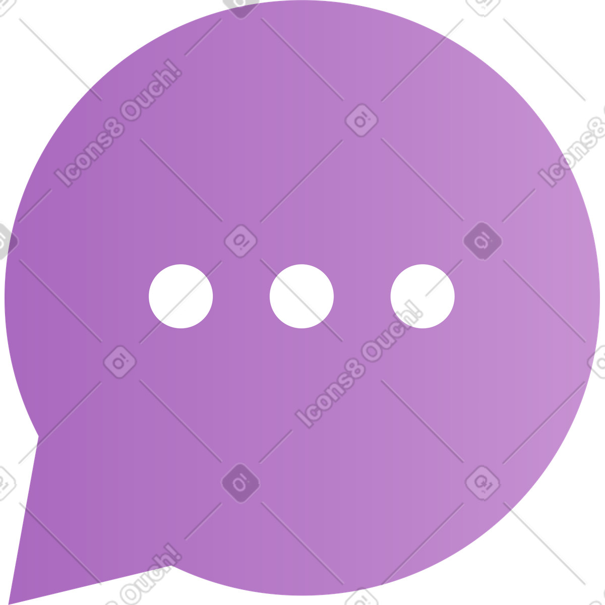 Sprechblase mit punkten-Illustration im Wavy-Stil als Download in PNG, SVG