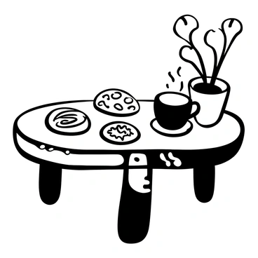 A set of uniquely designed cork coasters on a coffee table