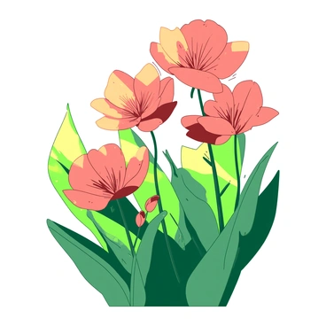 In the early morning light, a cluster of vibrant coquelicot flowers stands tall, their delicate petals unfurling gracefully. Each petal is adorned with glistening droplets of morning dew that catch the light, creating a sparkling effect. The background features lush green foliage that enhances the brightness of the coquelicot flowers, while soft rays of sunlight filter through, illuminating the scene with a warm glow.