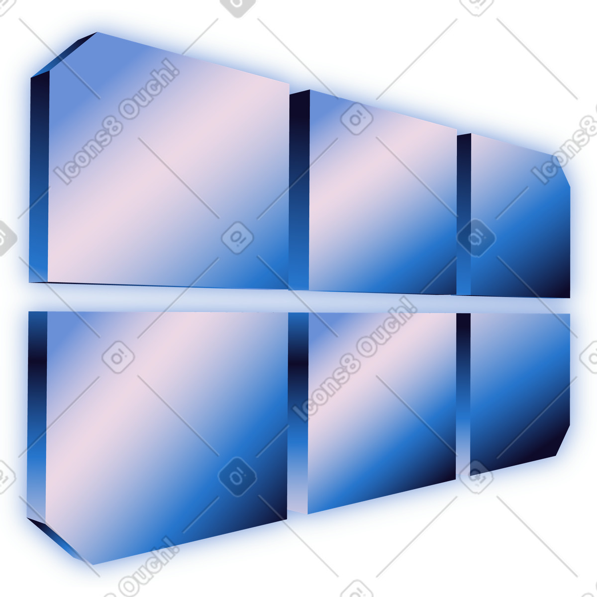 Ilustración Segmented panel en estilo Dimension a descargar en PNG y SVG