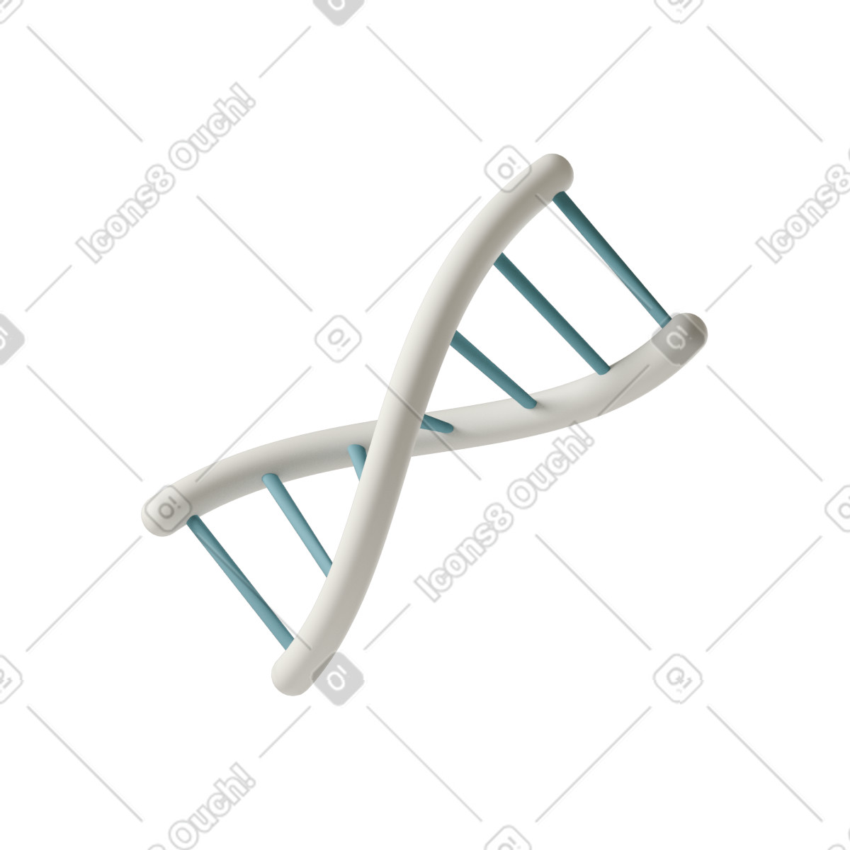 下载 3D Casual life 风格的 Dna 插画，支持 PNG、SVG 格式