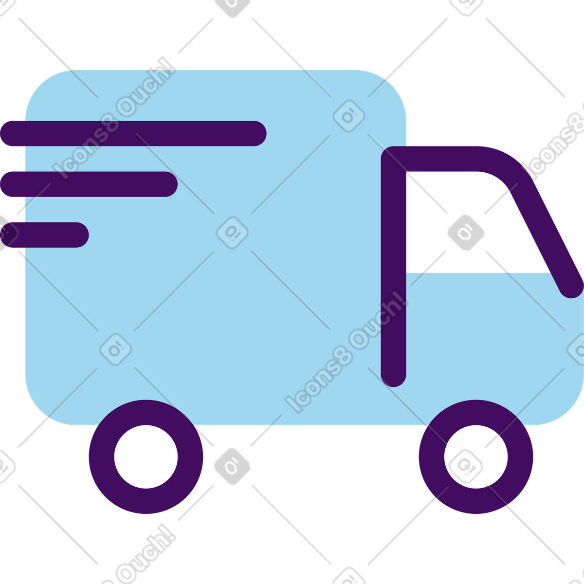 Lkw-symbol-Illustration im Simplistic-Stil als Download in PNG, SVG