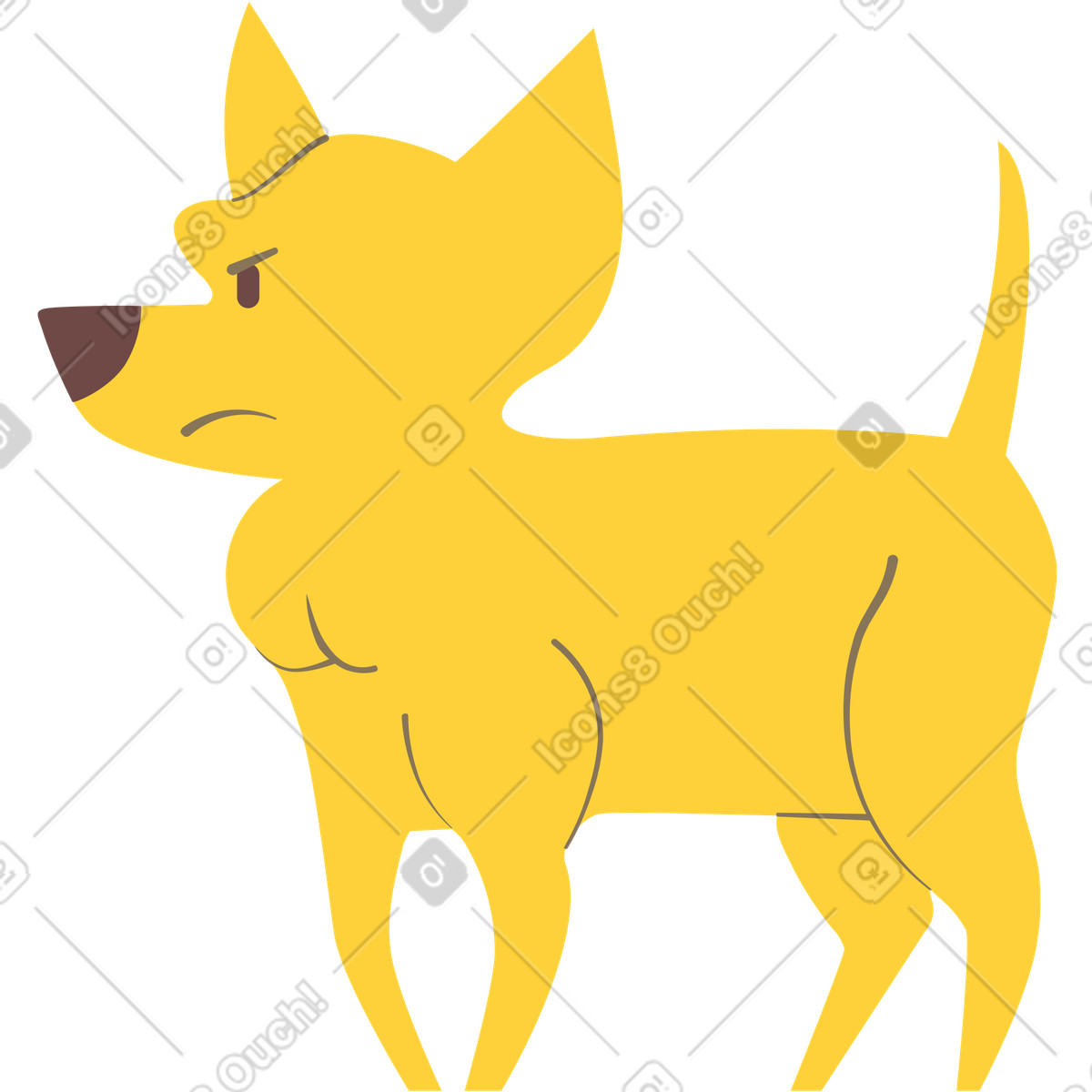 Иллюстрация Чихуахуа в стиле Woof — скачать в форматах PNG, SVG