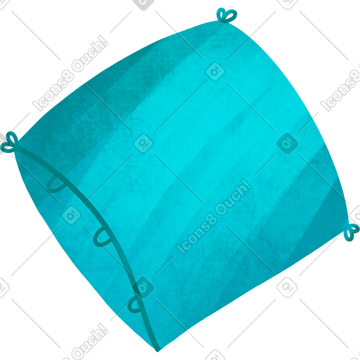 Ilustração de Blue cushion em no estilo Bonbon para baixar em PNG, SVG