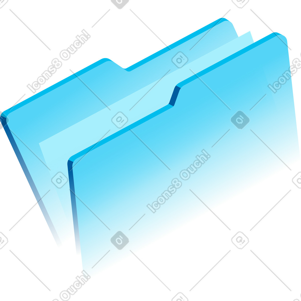 Folder illustration in Icy style download in PNG, SVG