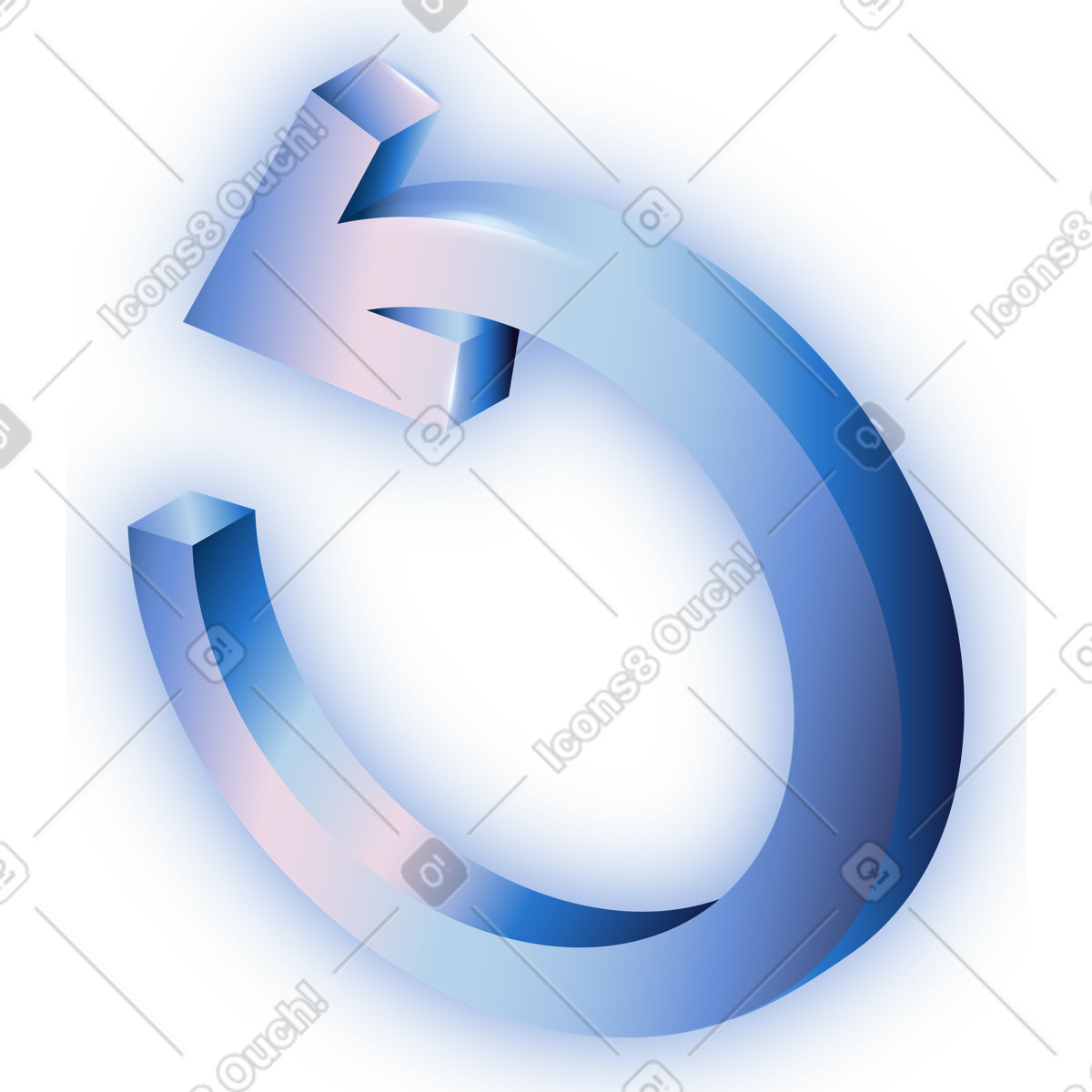 Illustration Circular arrow dans le style Dimension à télécharger aux formats PNG, SVG
