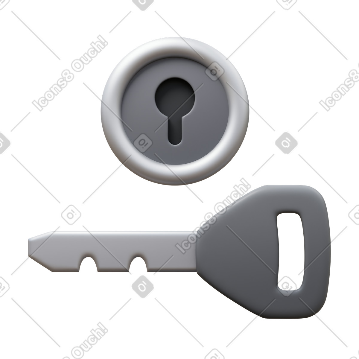 3D Fluency スタイルの Ignition switch warning のイラストをPNG、SVG形式でダウンロード