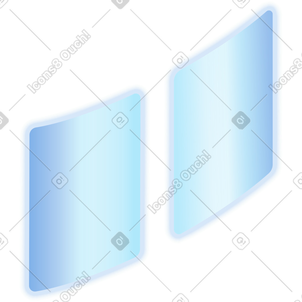 Ilustração de Painéis voadores azuis em no estilo Isotech para baixar em PNG, SVG