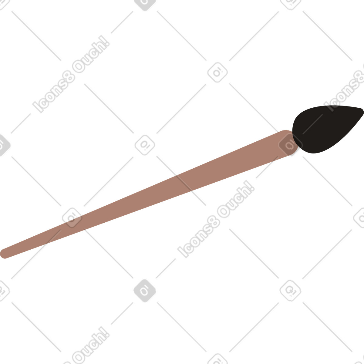 Ilustración Cepillo en estilo Jaconda a descargar en PNG y SVG