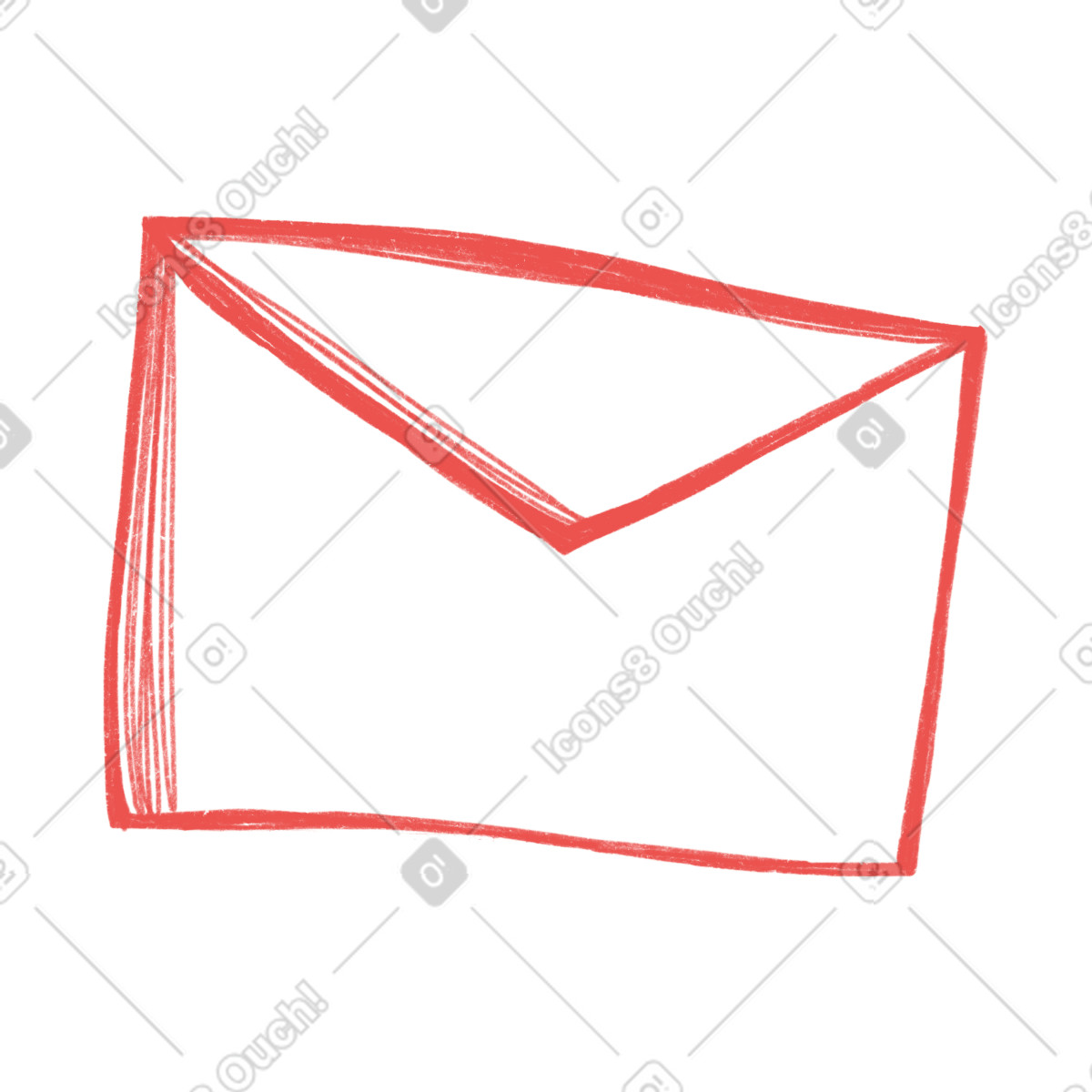 Biro スタイルの Red letter のイラストをPNG、SVG形式でダウンロード
