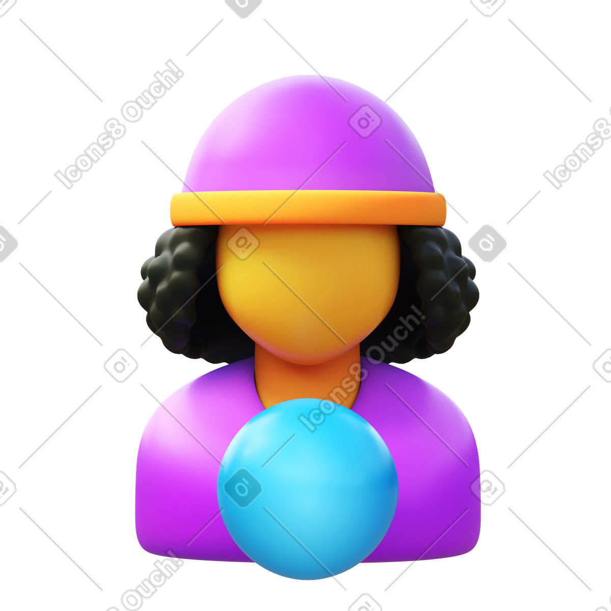 Ilustración Fortune teller en estilo 3D Fluency a descargar en PNG y SVG