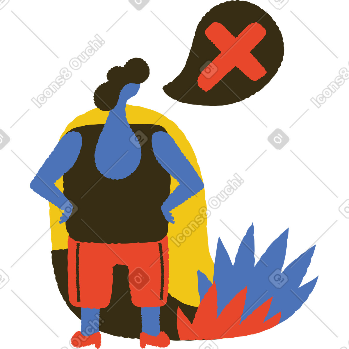 Keine kommentare-Illustration im Bermuda-Stil als Download in PNG, SVG