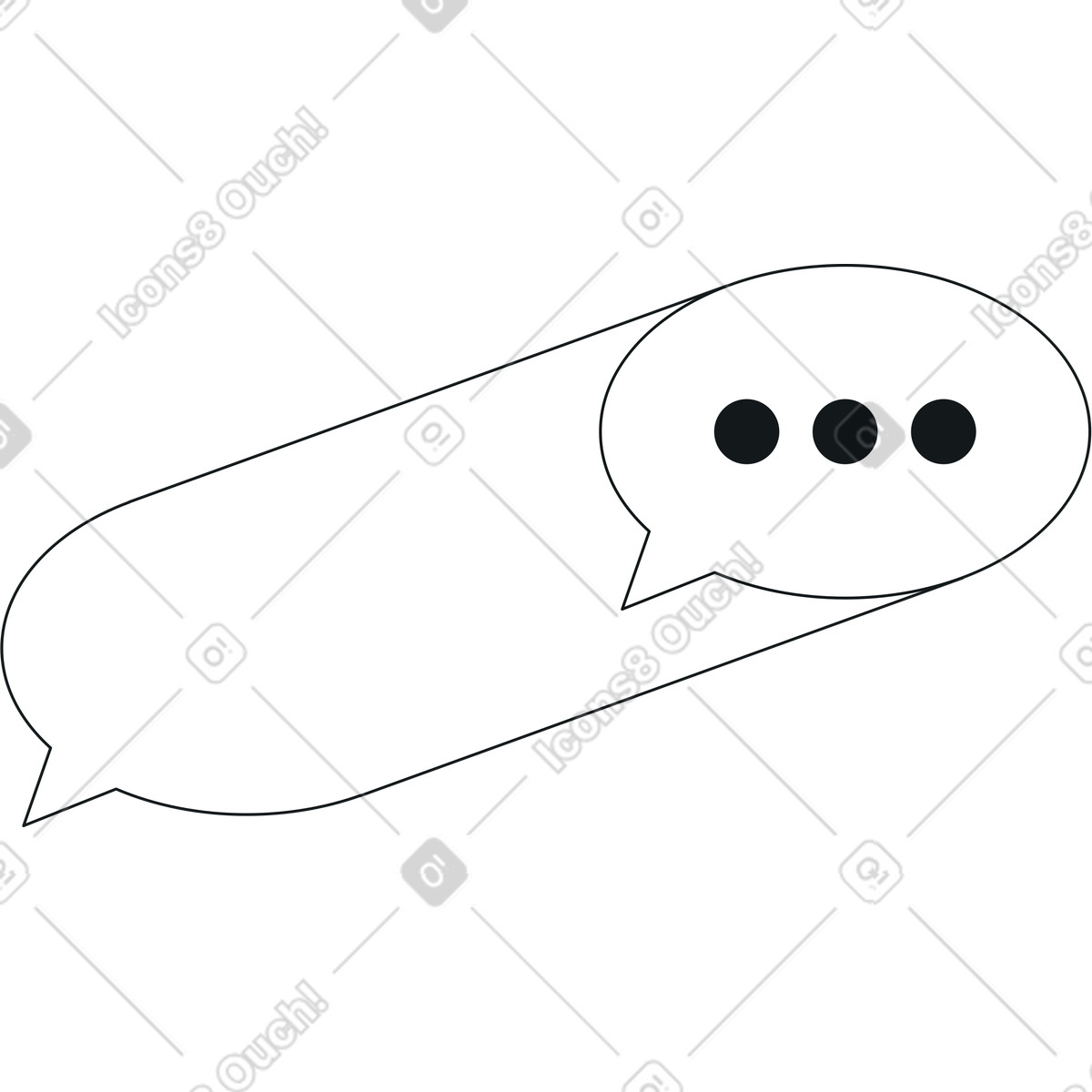Illustration Figure de bulle dialogue dans le style Midnight à télécharger aux formats PNG, SVG