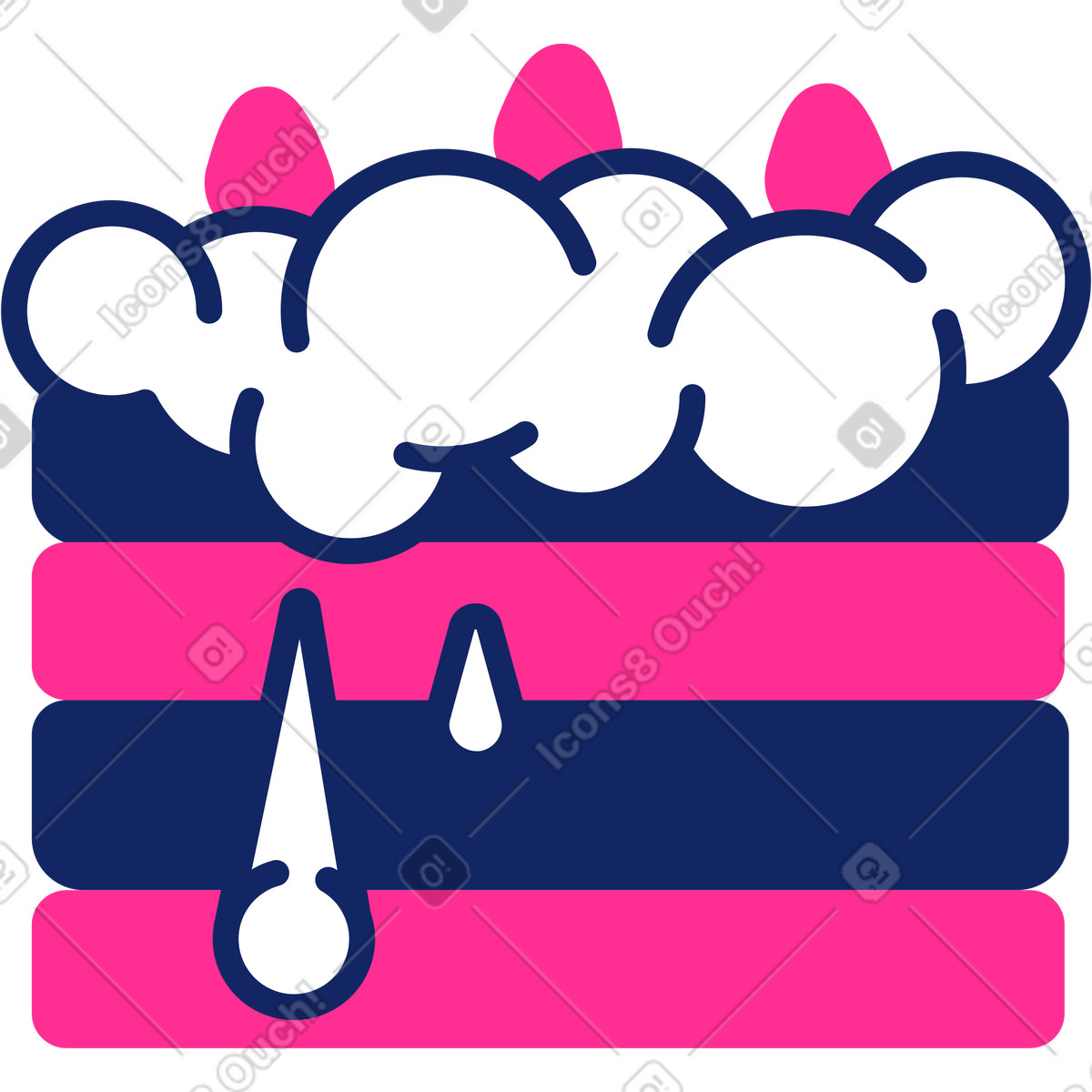 Illustration Gâteau dans le style Cyborg à télécharger aux formats PNG, SVG