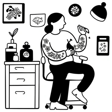 A tattoo artist is focused on a client's arm, skillfully applying ink to create a traditional Japanese sleeve design. The client's arm is positioned on a tattoo chair, showcasing intricate elements like koi fish, cherry blossoms, and waves. The artist is using a tattoo machine, with tattoo supplies like ink bottles and needles visible on a nearby table. The studio is adorned with various tattoo designs displayed on the walls, creating an atmosphere rich in artistry and creativity.