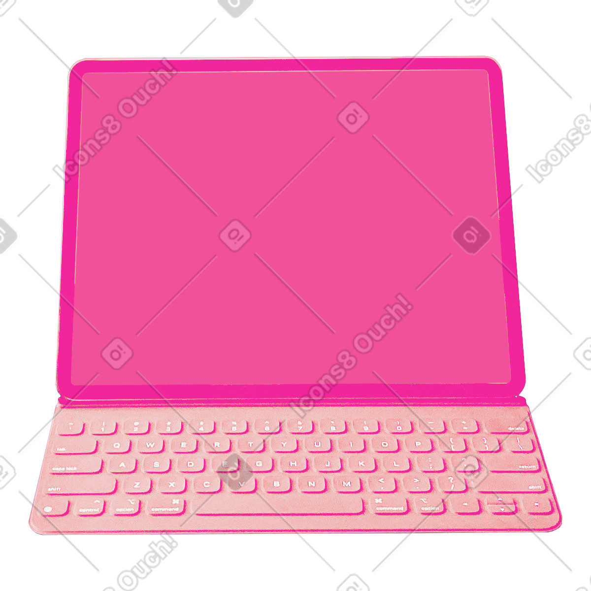 Keyboard tablet illustration in PNG, SVG