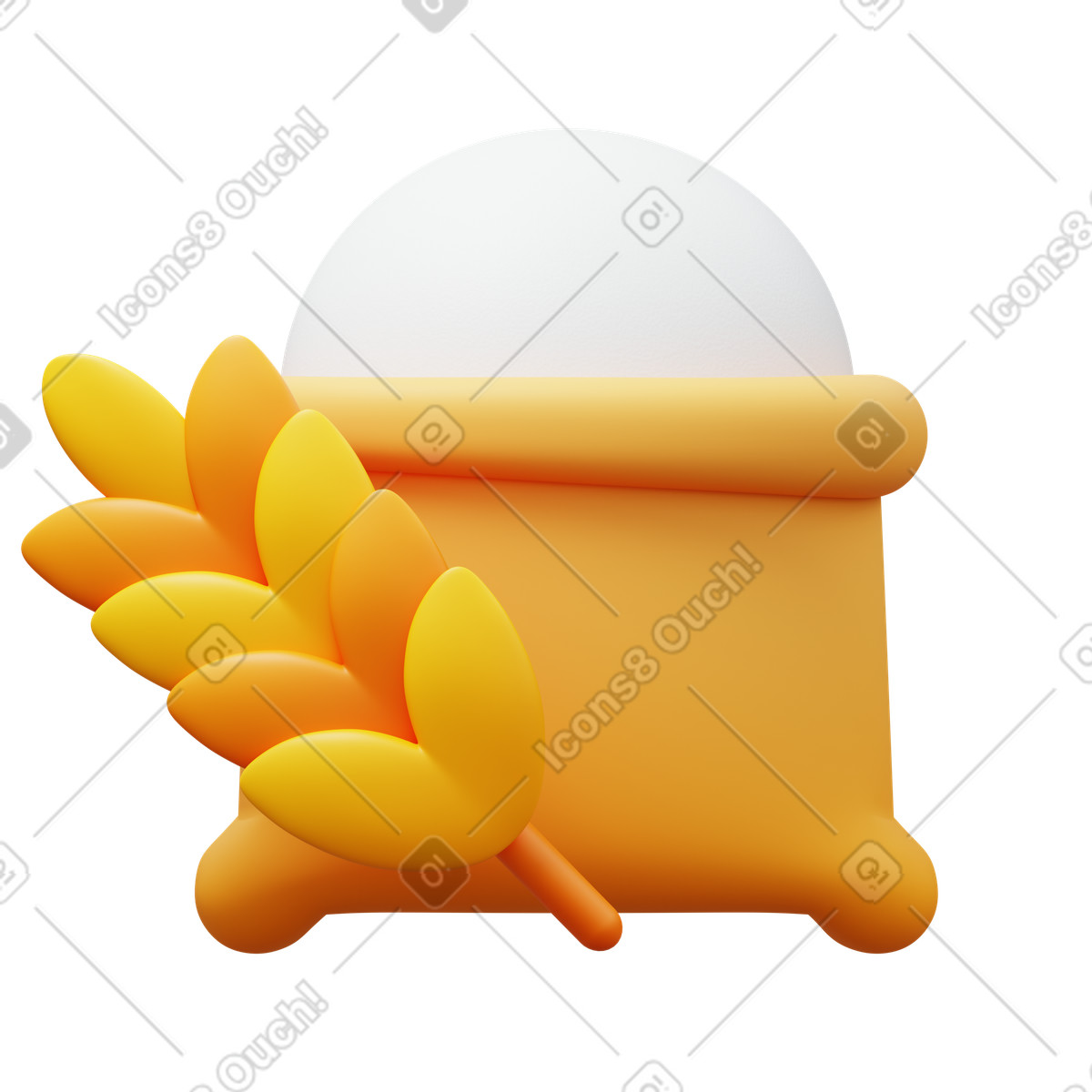 Flour of rye-Illustration im 3D Fluency-Stil als Download in PNG, SVG