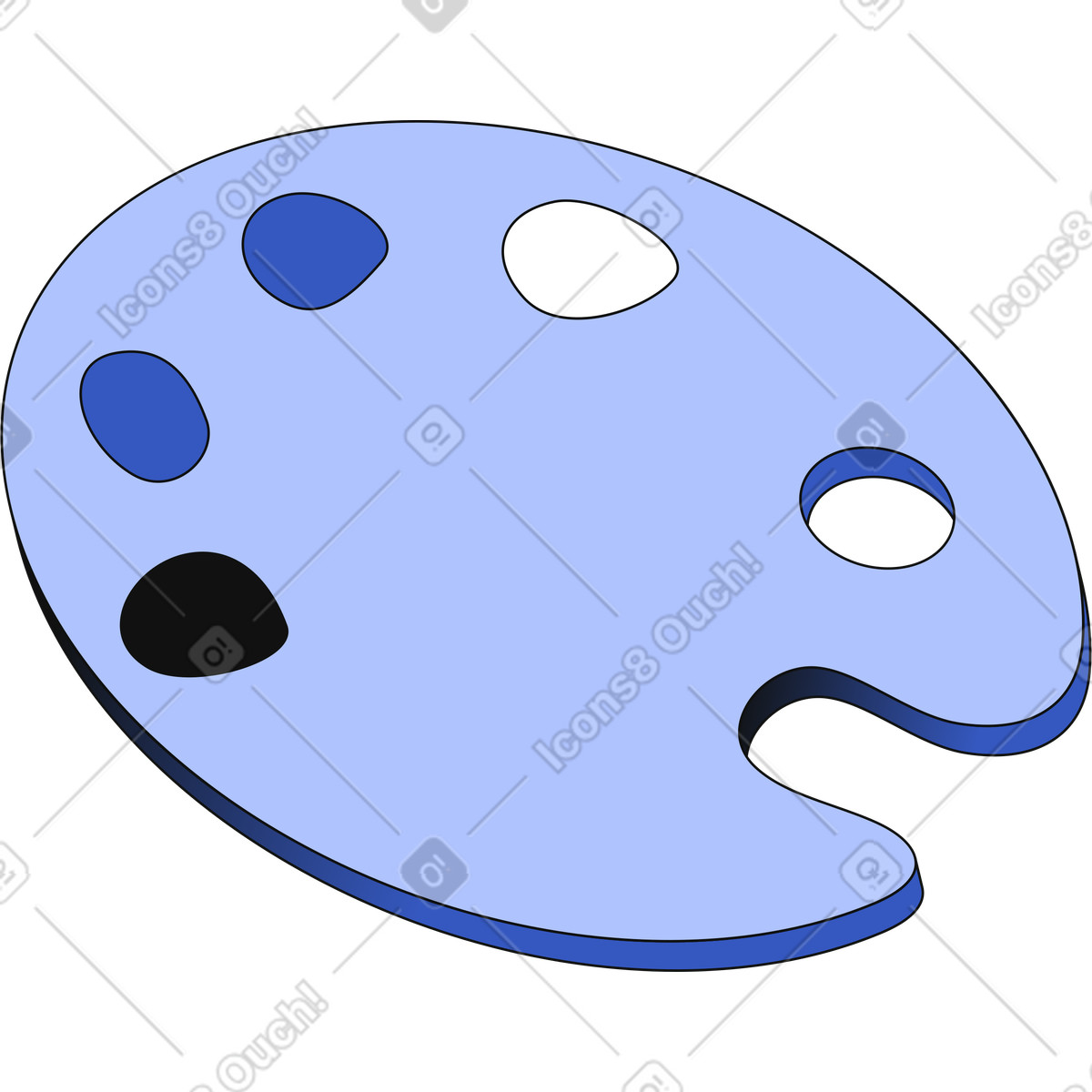 Farbpalette-Illustration im Techny-Stil als Download in PNG, SVG