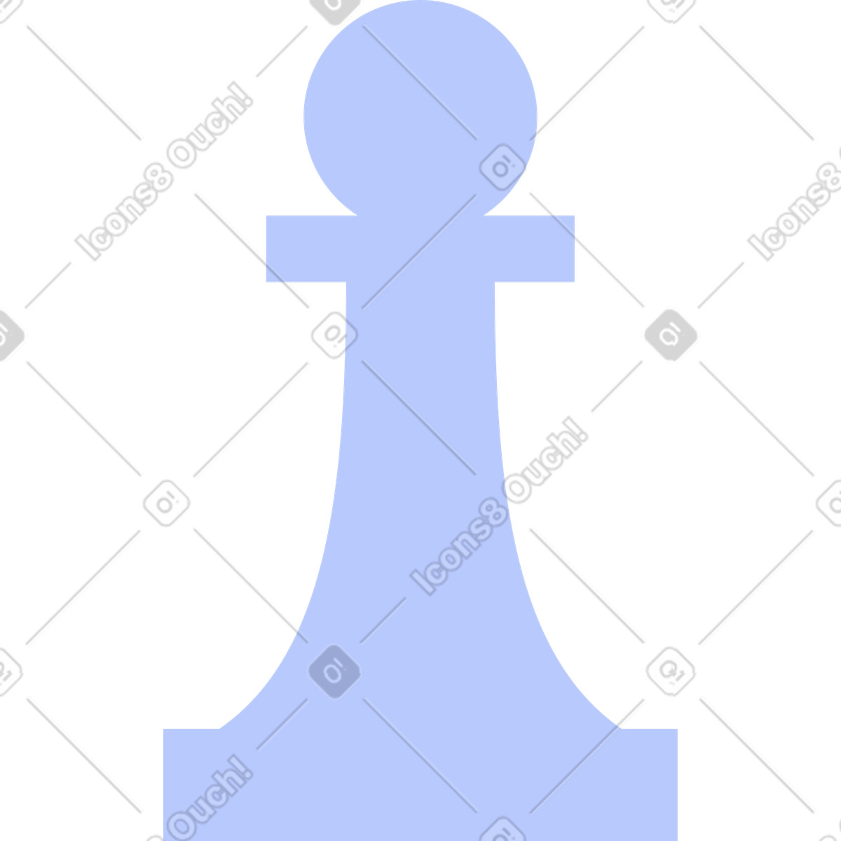 Chess strategy with pawn piece icon illustration in System style download in PNG, SVG