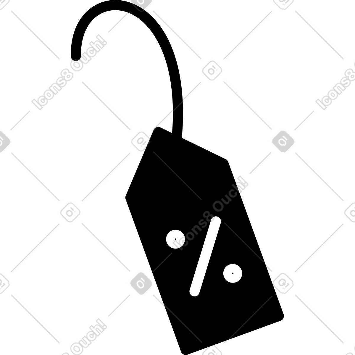 Notion Line Art スタイルの Percent symbol minimal discount sign with two dots isolated のイラストをPNG、SVG形式でダウンロード
