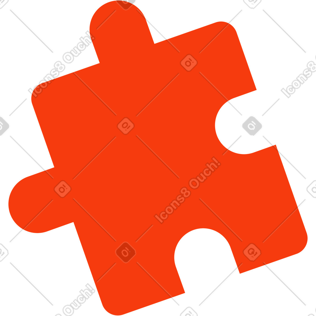 Ilustração de Quebra-cabeça vermelho em no estilo Wavy para baixar em PNG, SVG