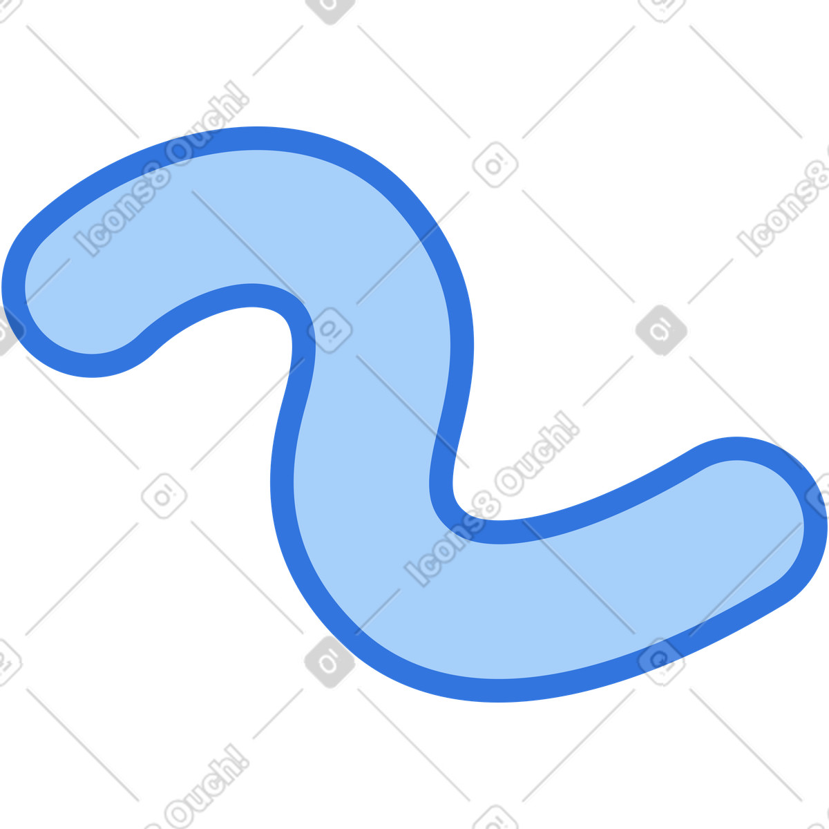 Curve line illustration in Sky style download in PNG, SVG