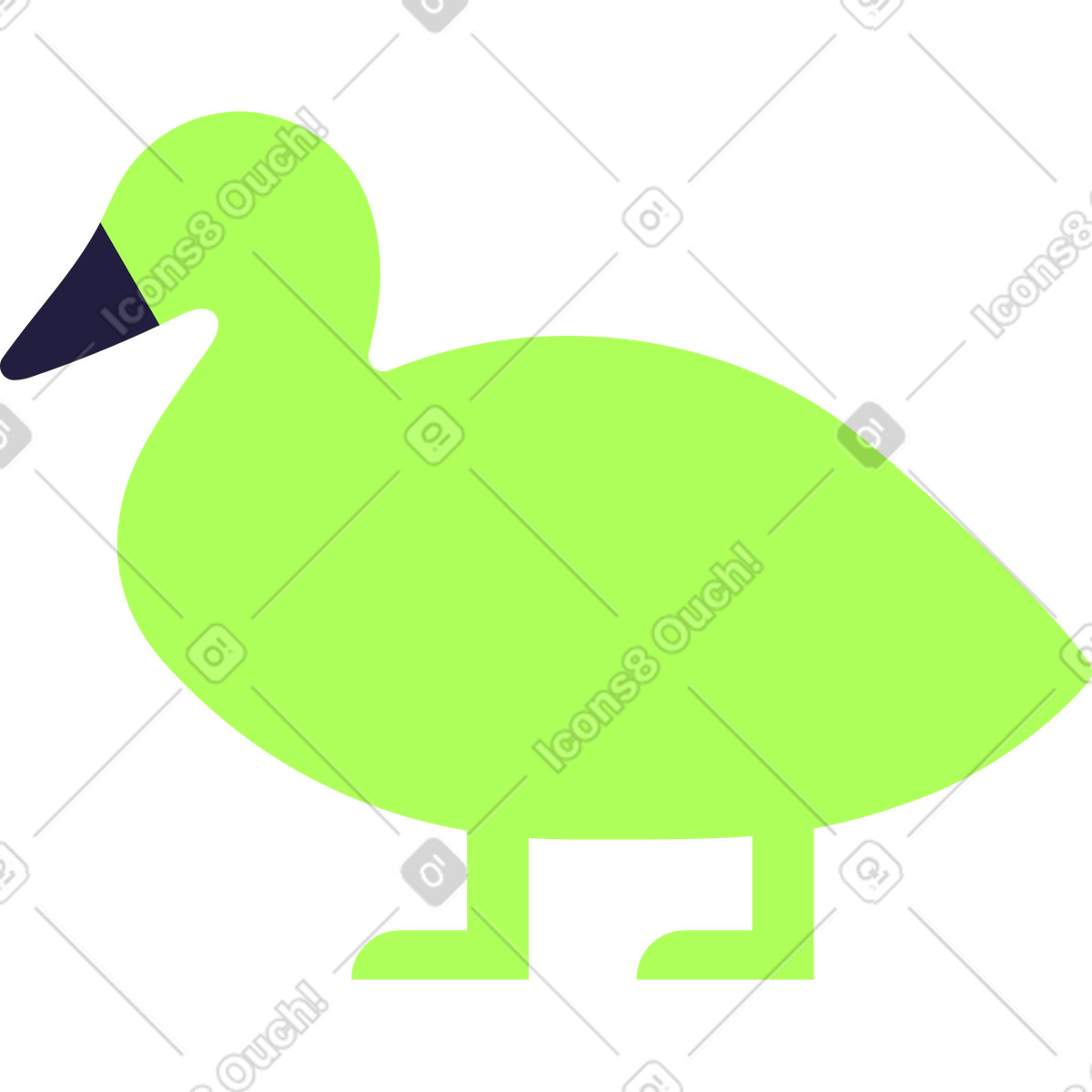 Illustration Canard dans le style Mellow à télécharger aux formats PNG, SVG