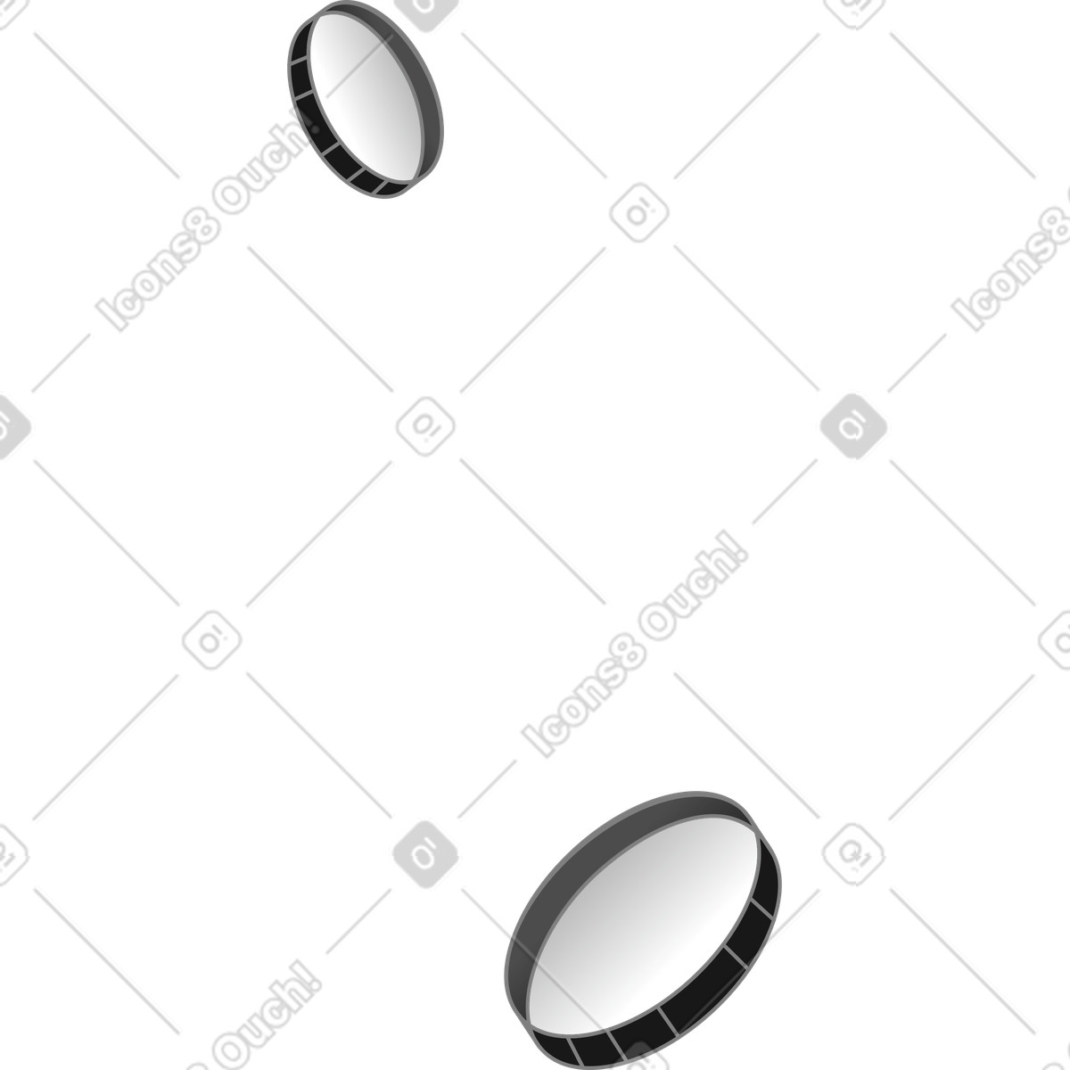 Futuristic 스타일의 Coins falling diagonally isolated minimal money currency concept artwork 일러스트레이션 PNG, SVG 다운로드